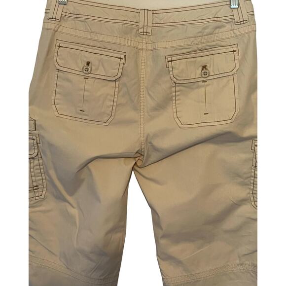 Eddie Bauer Womens Casual Pants Size 12 Tan Outdoor Pockets Straight Leg Mid Ris - Picture 7 of 10